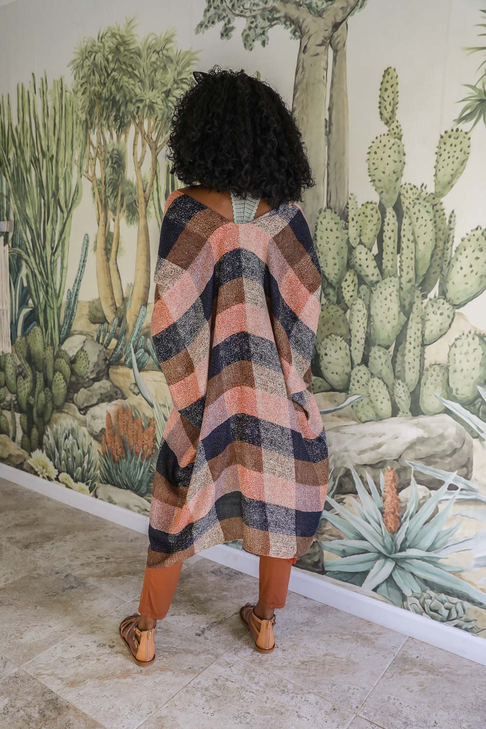 Multi-color Buffalo Checkered Kimono