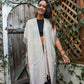 Persian Style Two Tone Tassel Kimono One Size / Ivory